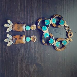 Earring and bracelet set